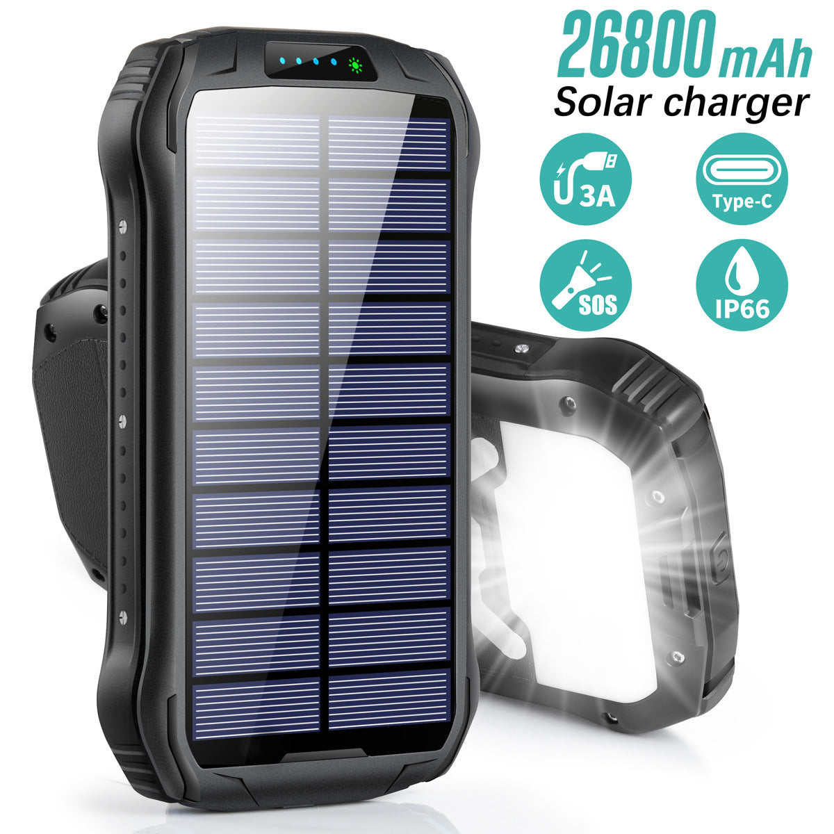 Solar-Powerbank mit Hoher Speicherkapazität und Ip66 Schutz Brehn
