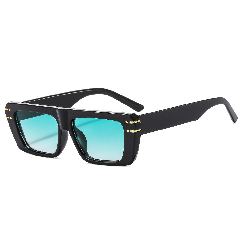 Damen modische quadratische Sonnenbrille mit glänzenden Akzenten Brehn