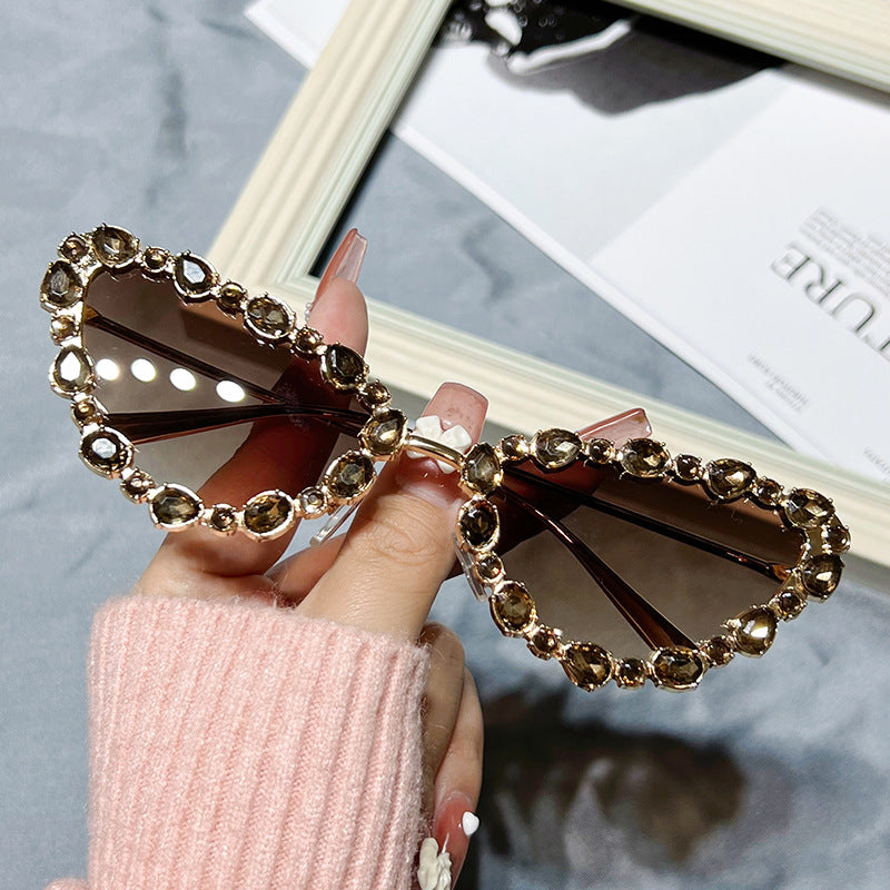 Herzförmige mit Strass verzierten Sonnenbrille Brehn