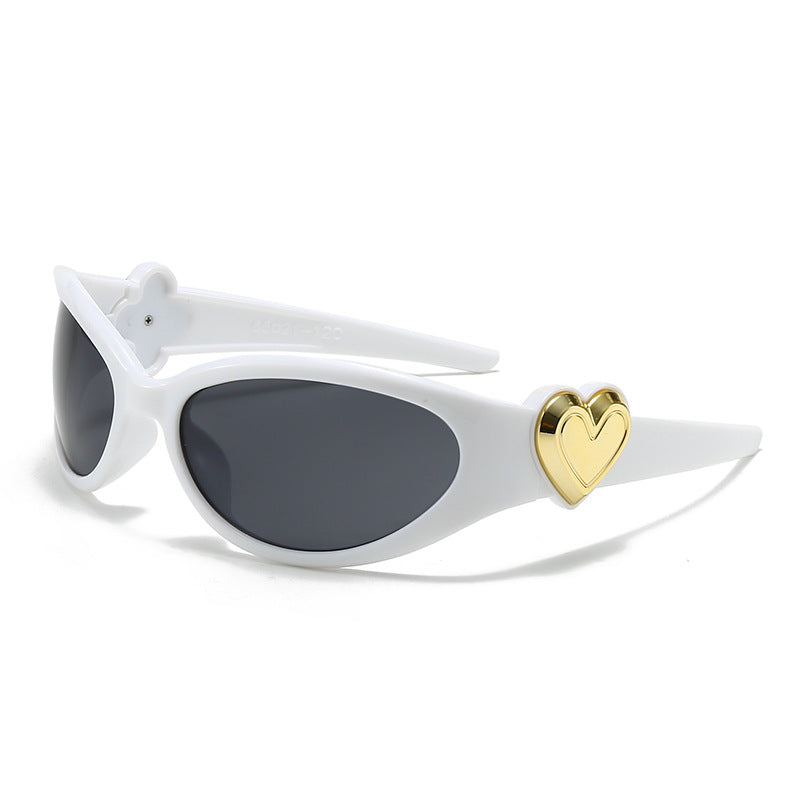 Damen modische Sonnenbrille im stilvollen Herzdesign Brehn