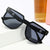 Damen auffällige Sonnenbrille mit markantem geometrischem Rahmen Brehn