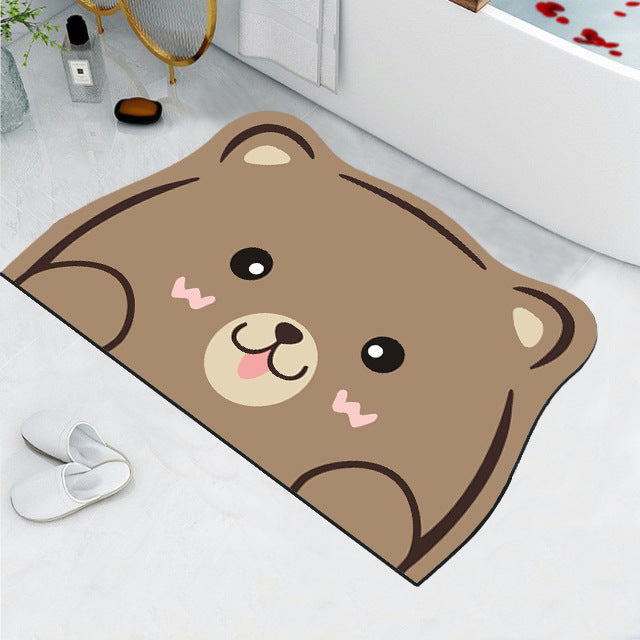 Niedlicher Katzen Design Badezimmermatte Brehn