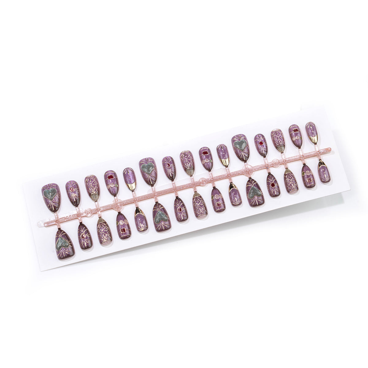 Dekoratives Handwerkliches Press-On Nagelset