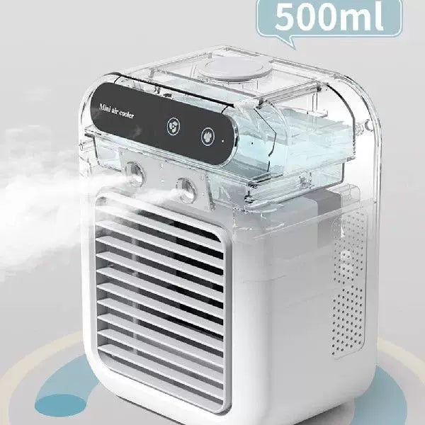 Unisex Einheitsgröße kompakter Desktop Mikro-Luftkühler mit oberer Füllung Wasserreservoir abnehmbarer Filter und verstellbaren Lamellen Brehn