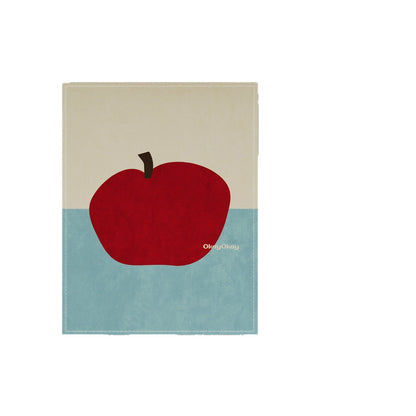 Minimalist Apple Motif Cotton Canvas Wall Tapestry