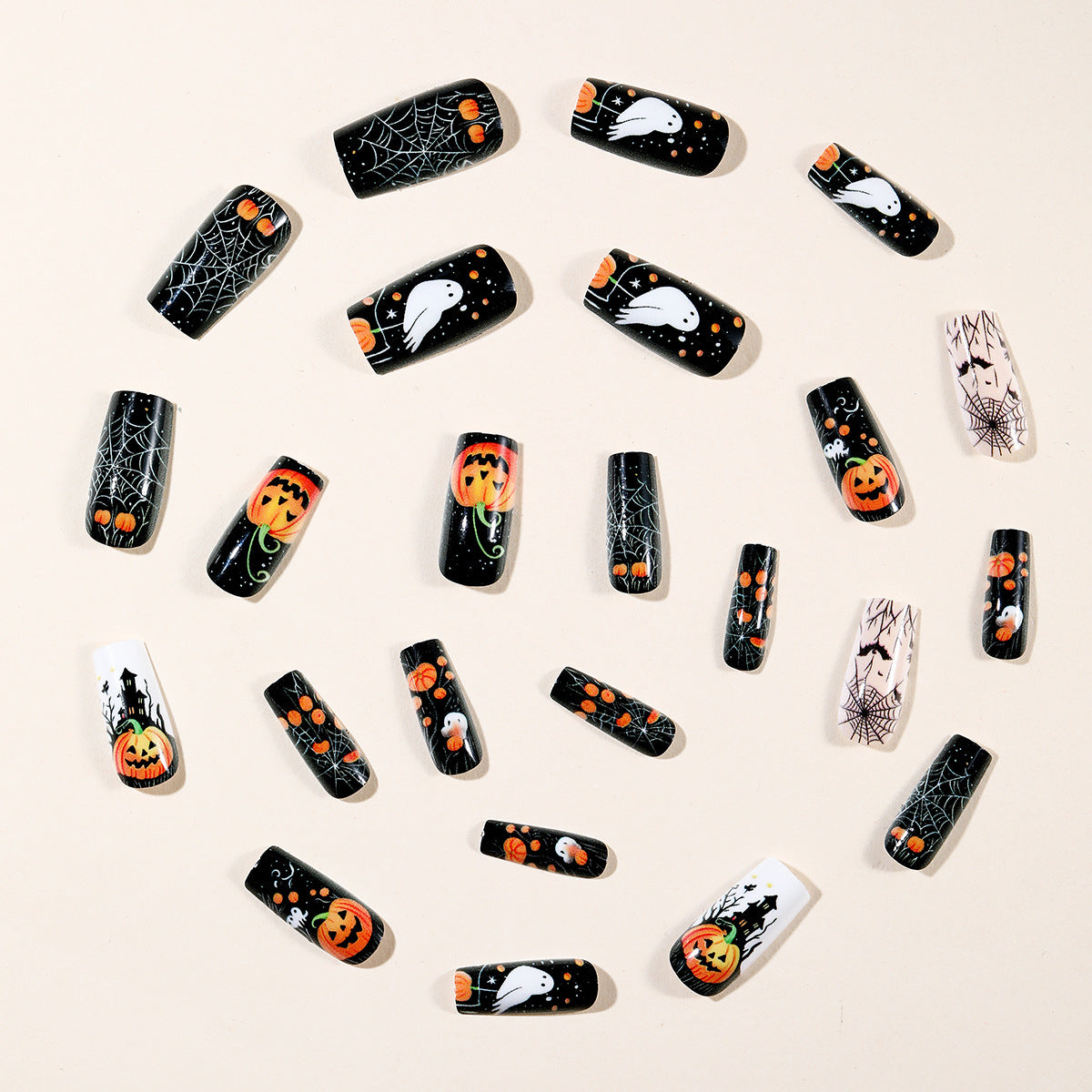 Festliche Halloween-Themen Nagelkunst Brehn
