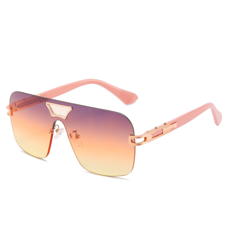 Damen modische Oversized-Sonnenbrille mit speziellem Rahmen und UV-Schutz Brehn