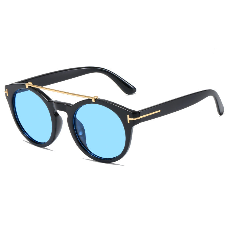 Damen modische Sonnenbrille mit eleganten runden Gläsern Brehn
