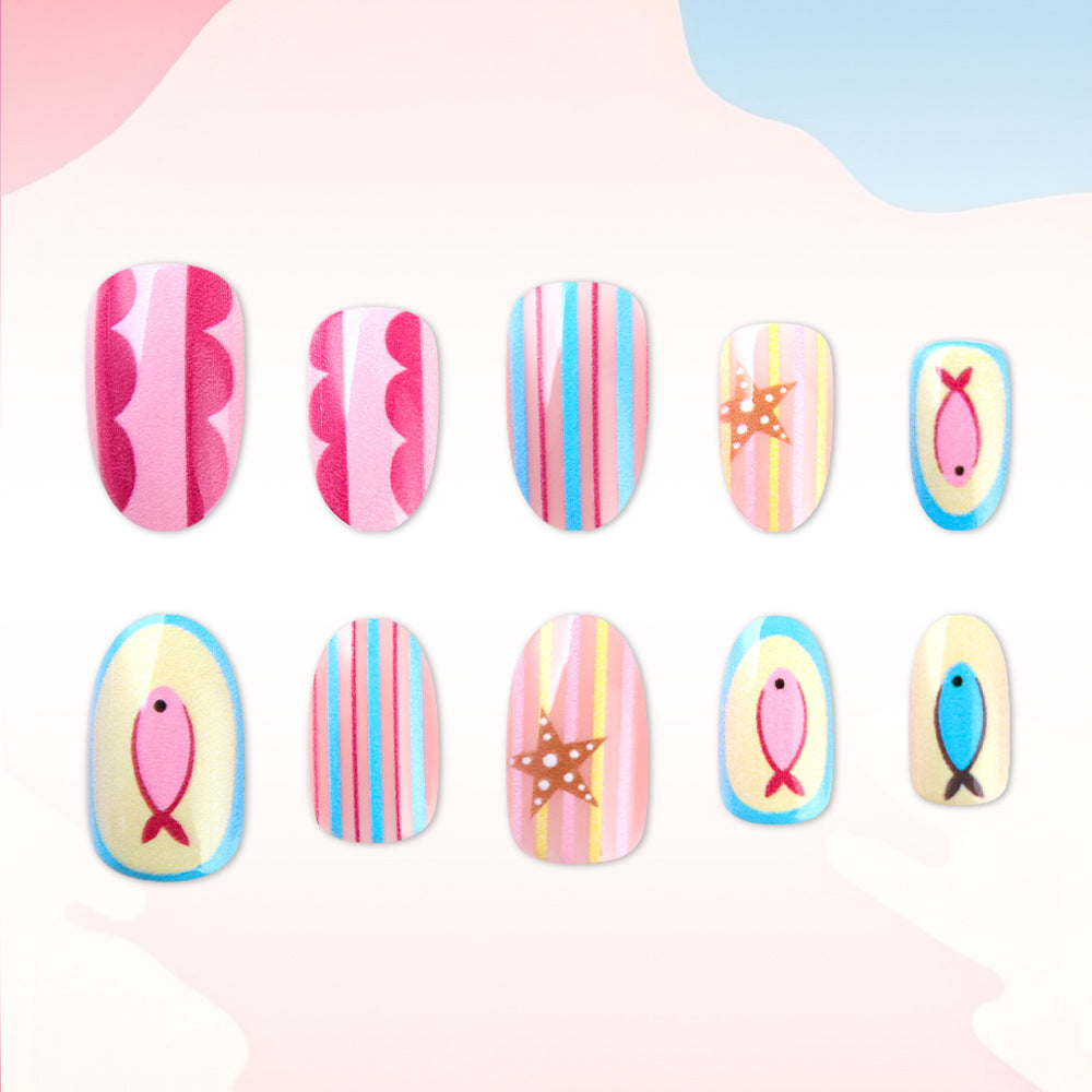 Kreatives Themen-Press-On-Nagelkunst-Set Brehn