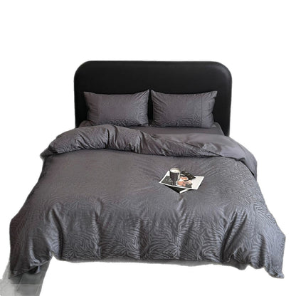 Bettbezug-Set aus Baumwoll-Satin mit dezenter Zebrajacquardstruktur Brehn