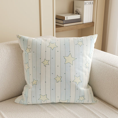 Square Plush Decorative Cushion Pillow with Illustrated House 'Room' Motif