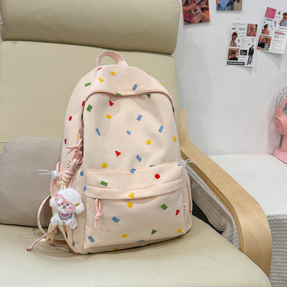 Stylische Mehrfarbige-Pünktchen-Rucksack Brehn