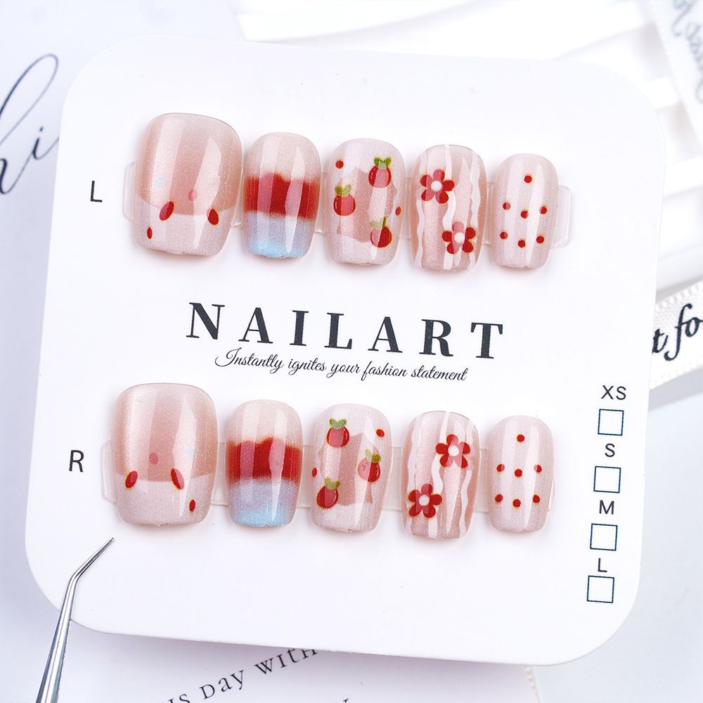 Kreatives thematisches Press-On-Nagelset Brehn