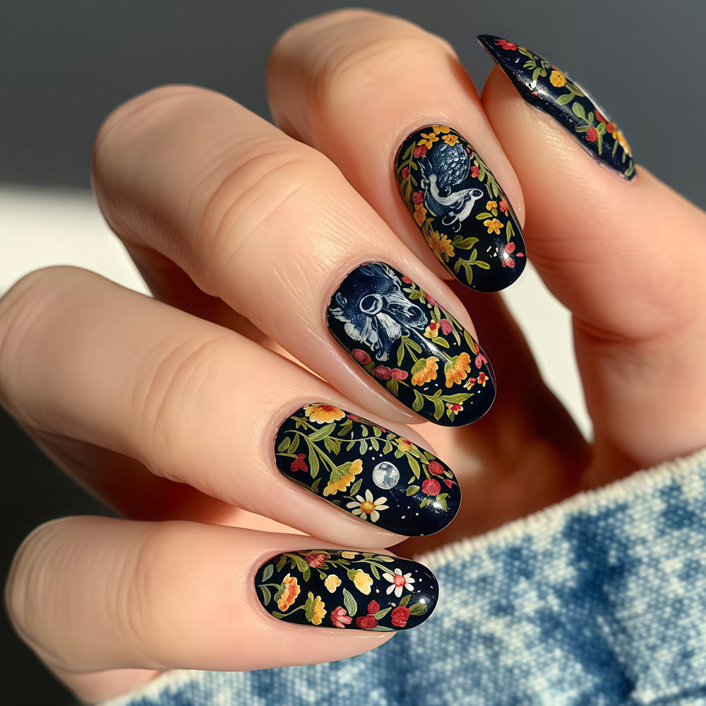 Saisonales thematisiertes Press-On-Nagelkunst-Set Brehn
