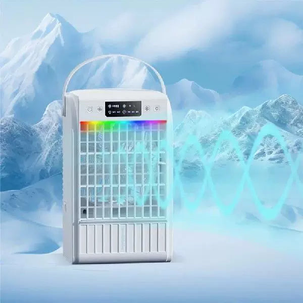 Unisex Einheitsgröße tragbarer Verdunstungstischventilator mit Griff und verstellbarem Multi-Geschwindigkeitsventilator Brehn
