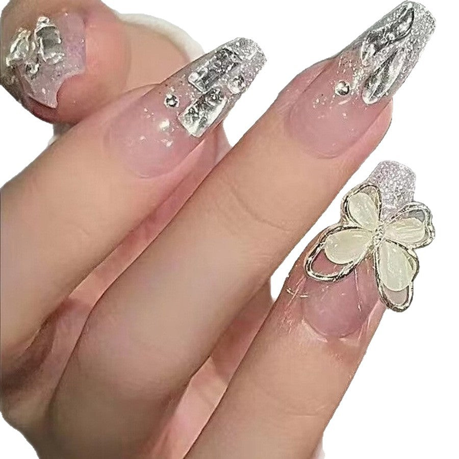 Kunstnägel Set mit Eleganter Schmetterlingsverzierung Brehn