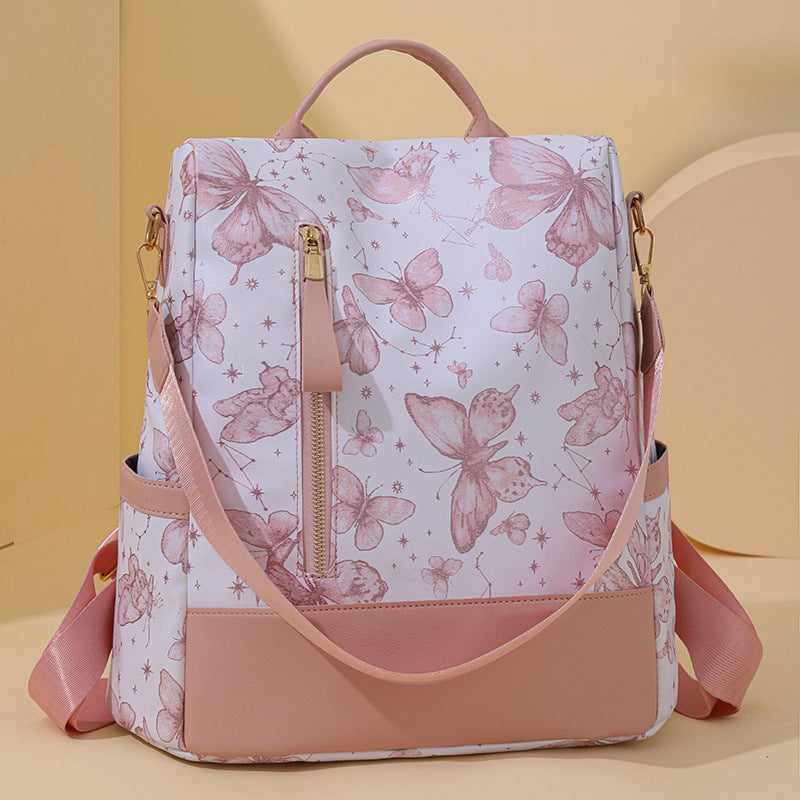 Stylische Schmetterlingsdruck Rucksack Brehn