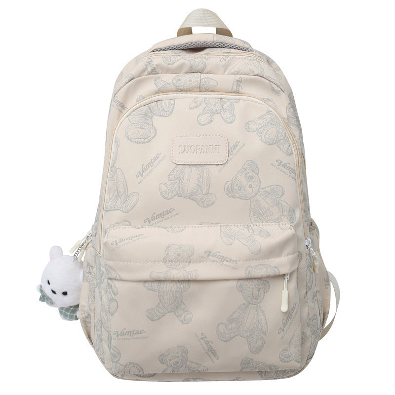 Rucksack Aus Strapazierfähigem Nylon Mit Süßem Bärenmuster Brehn