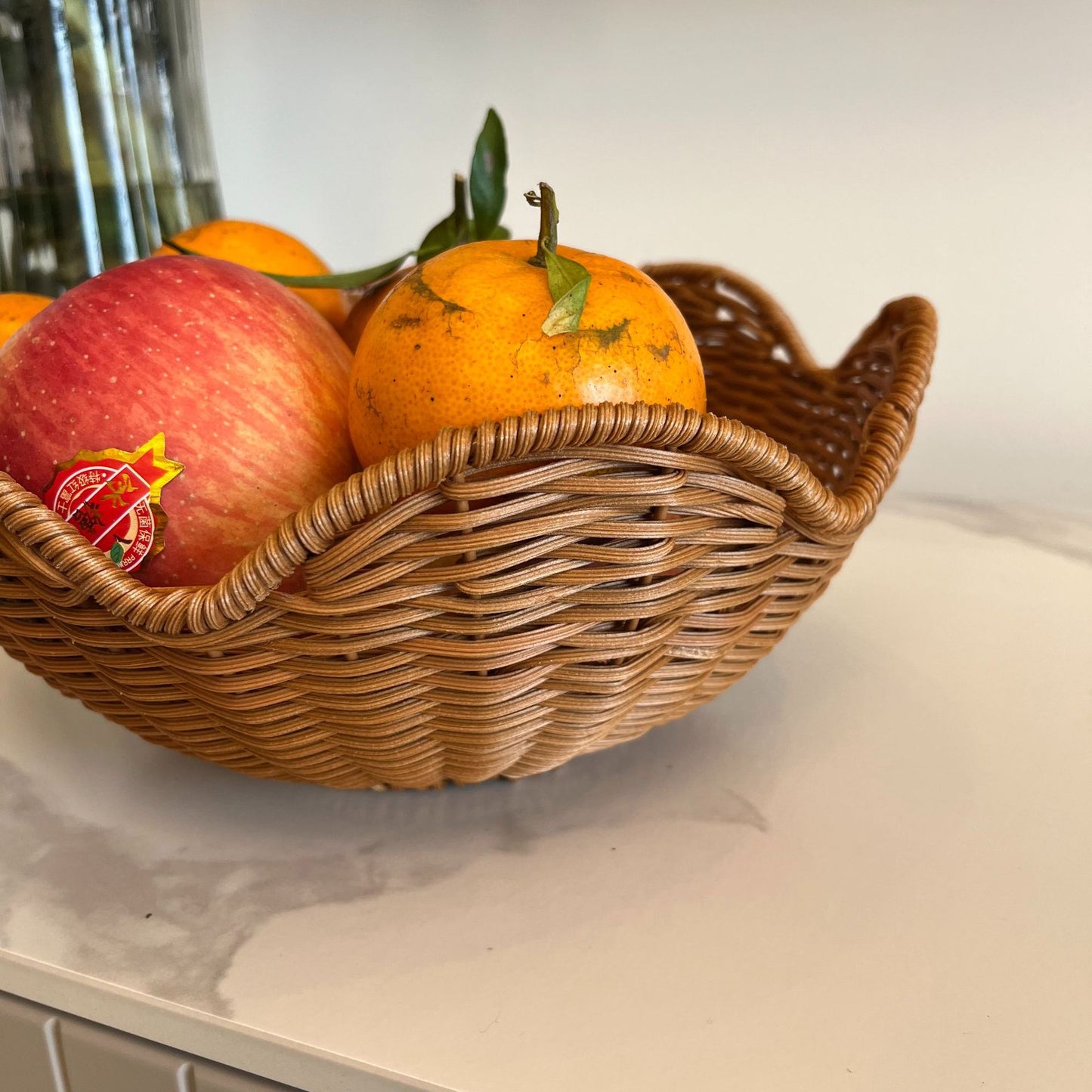 Damen Dekorativer Korb im Blumenform Brehn