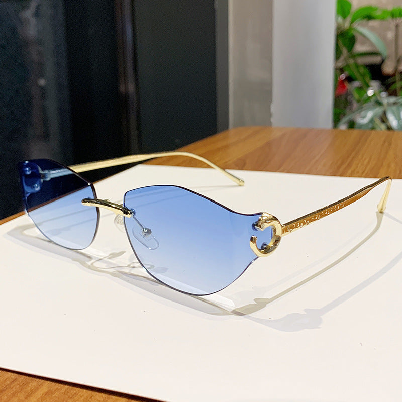 Damen modische Sonnenbrille mit innovativem Schecken-Design Brehn