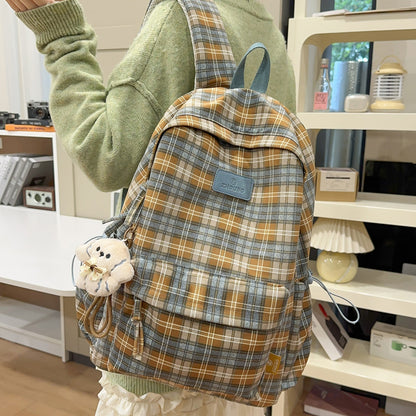Stylische kariert gemusterte Rucksack Brehn