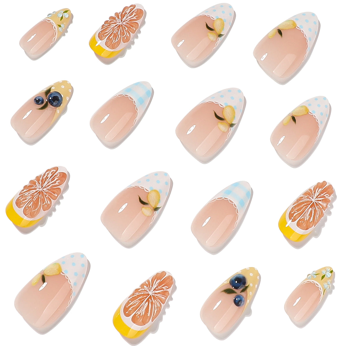 Kunstvolle Nagelverlängerungen mit kreativem Floral-Design Brehn