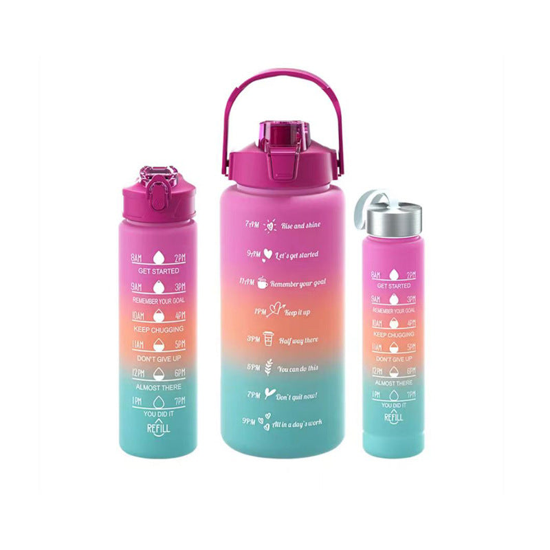 Unisex Motivierende Wasserflasche mit Zeitmarkierungen Brehn