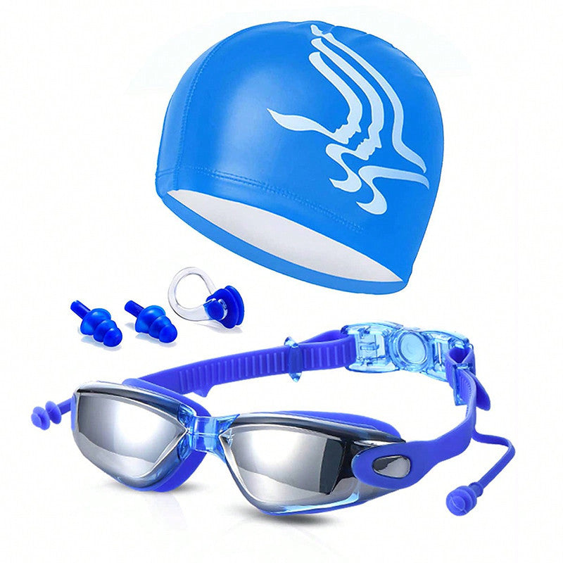 Schwimmset mit Komfort-Schwimmbrille und Trendiger Schwimmhaube Brehn
