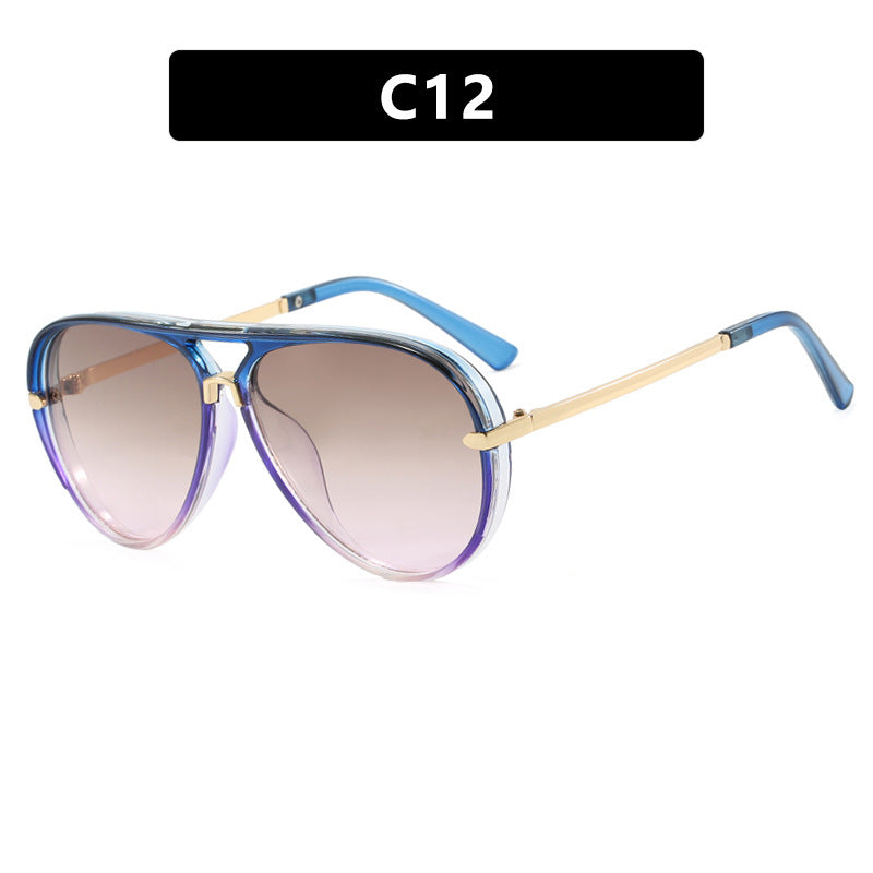 Damen modische Piloten-Sonnenbrille mit eleganten Metallakzenten Brehn