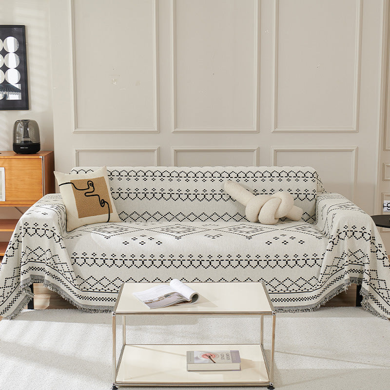 Texturiertes geometrisches Muster Sofa-Wurfdecke