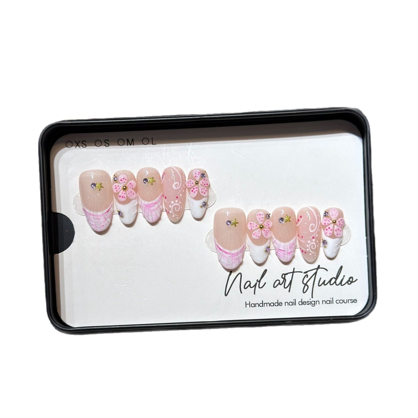 Handgemachtes Blumen Press-on Nagelset Brehn 1788224057