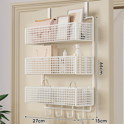 Über-Tür hängender doppelter belüfteter Mesh-Speicherkorb-Organizer mit Haken