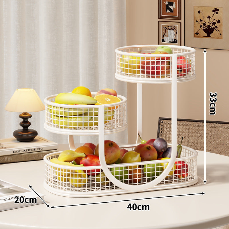 Drei-Tier Metallgitter Theken Obst- & Gemüse-Displaystand
