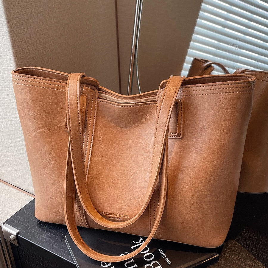 Klassische Leder Tragetasche Brehn