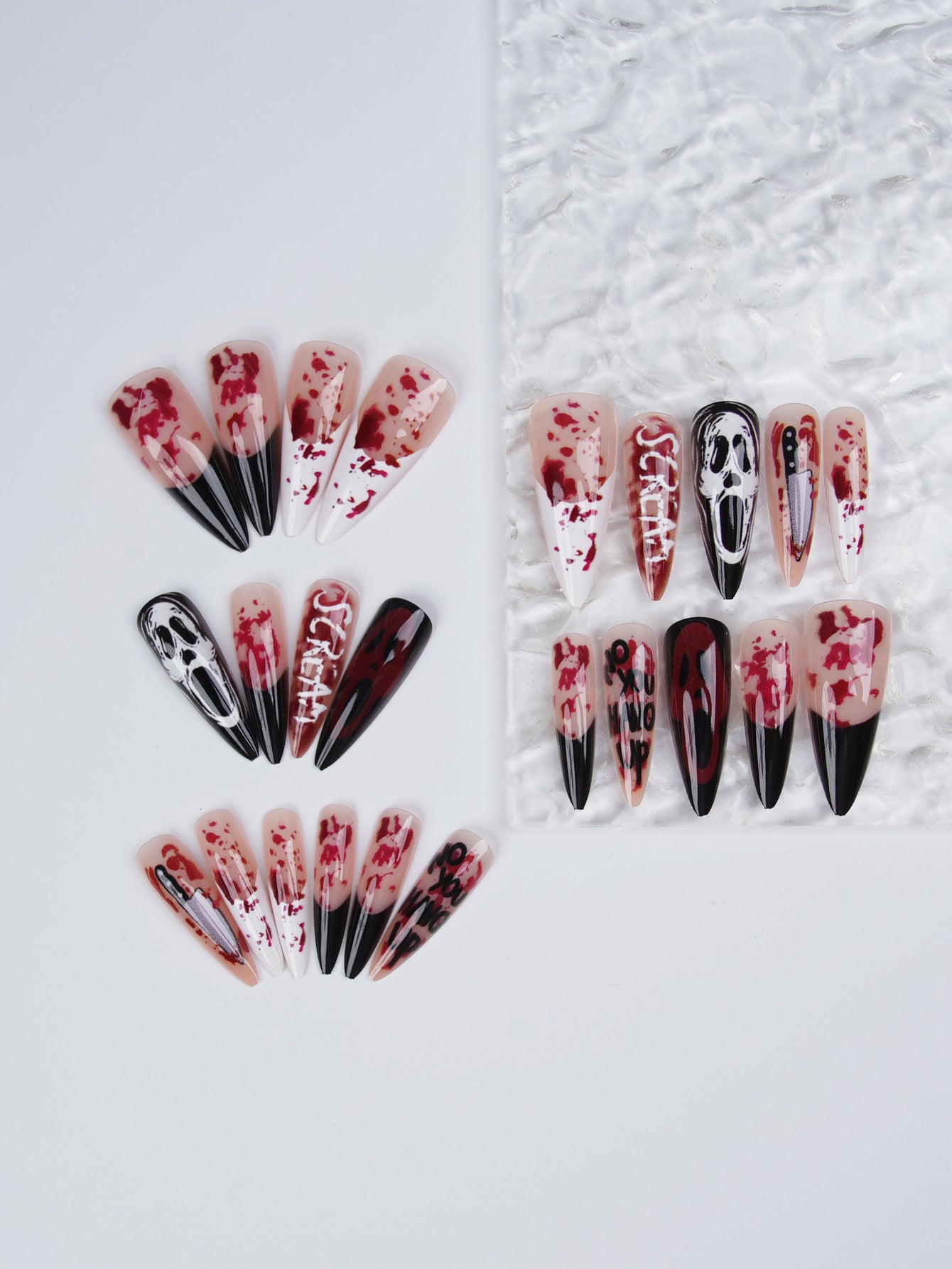 Halloween Kunstnagelset mit Gruseldesign Brehn