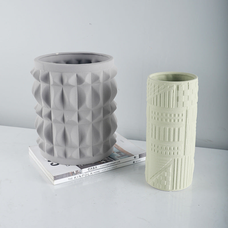 Texturierte dekorative Keramikvase