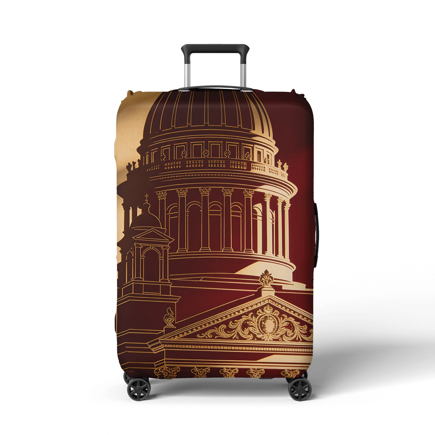Damen Reise-Trolley Brehn mit elegantem barockem Muster