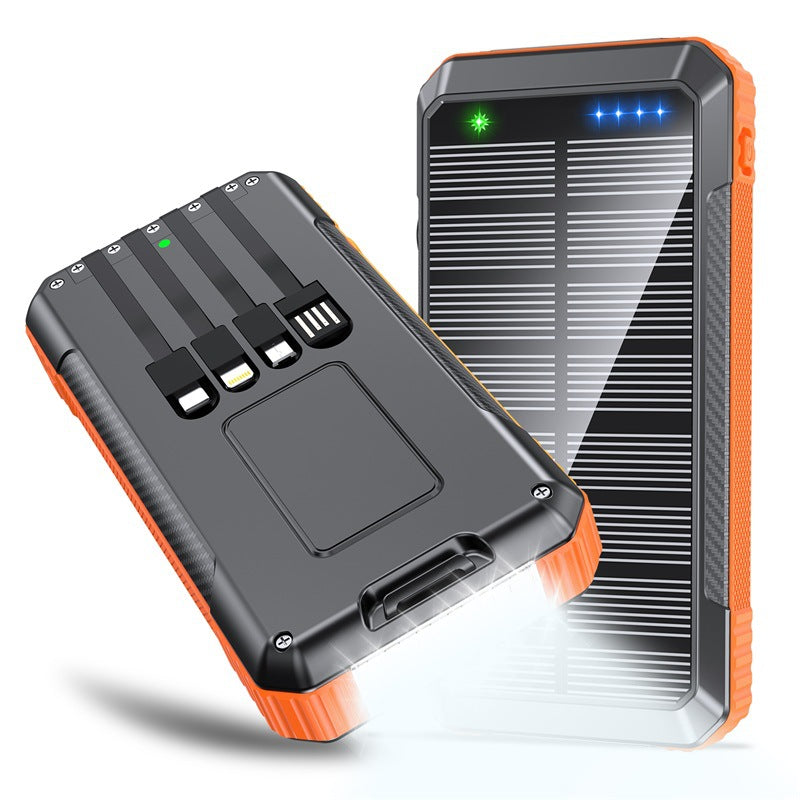 Powerbank mit Solarladefunktion und Integrierter LED-Lampe Brehn