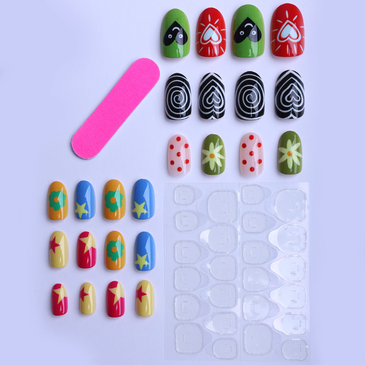 Kunstfingernägel mit Bunten und Kreativen Designs Brehn