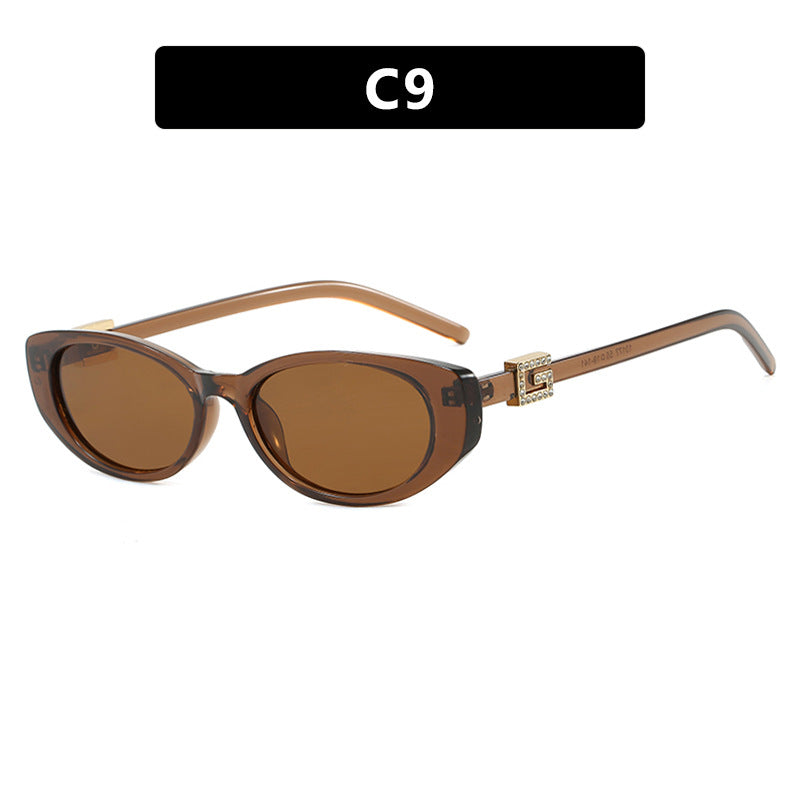 Damen cat-eye Sonnenbrille mit elegantem Metallrahmen und schützendem UV-Filter Brehn