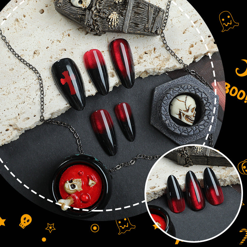 Edgy Gothic Press-On Nail Art Set Brehn