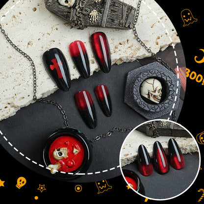 Edgy Gothic Press-On Nail Art Set Brehn