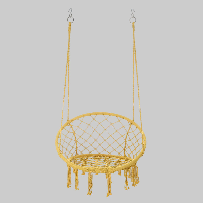 Macrame hängende Schwingstuhl boho gewebte Fransen Innen Außen Hängematte Sitz Brehn