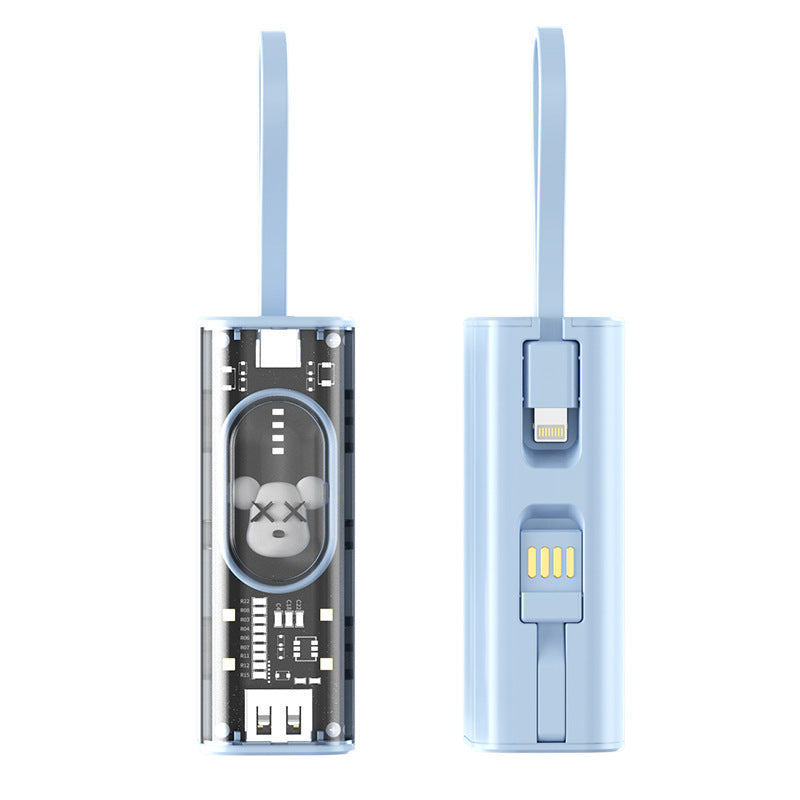 Tragbare Powerbank mit integriertem Ladekonzept und praktischer Trageschlaufe Brehn