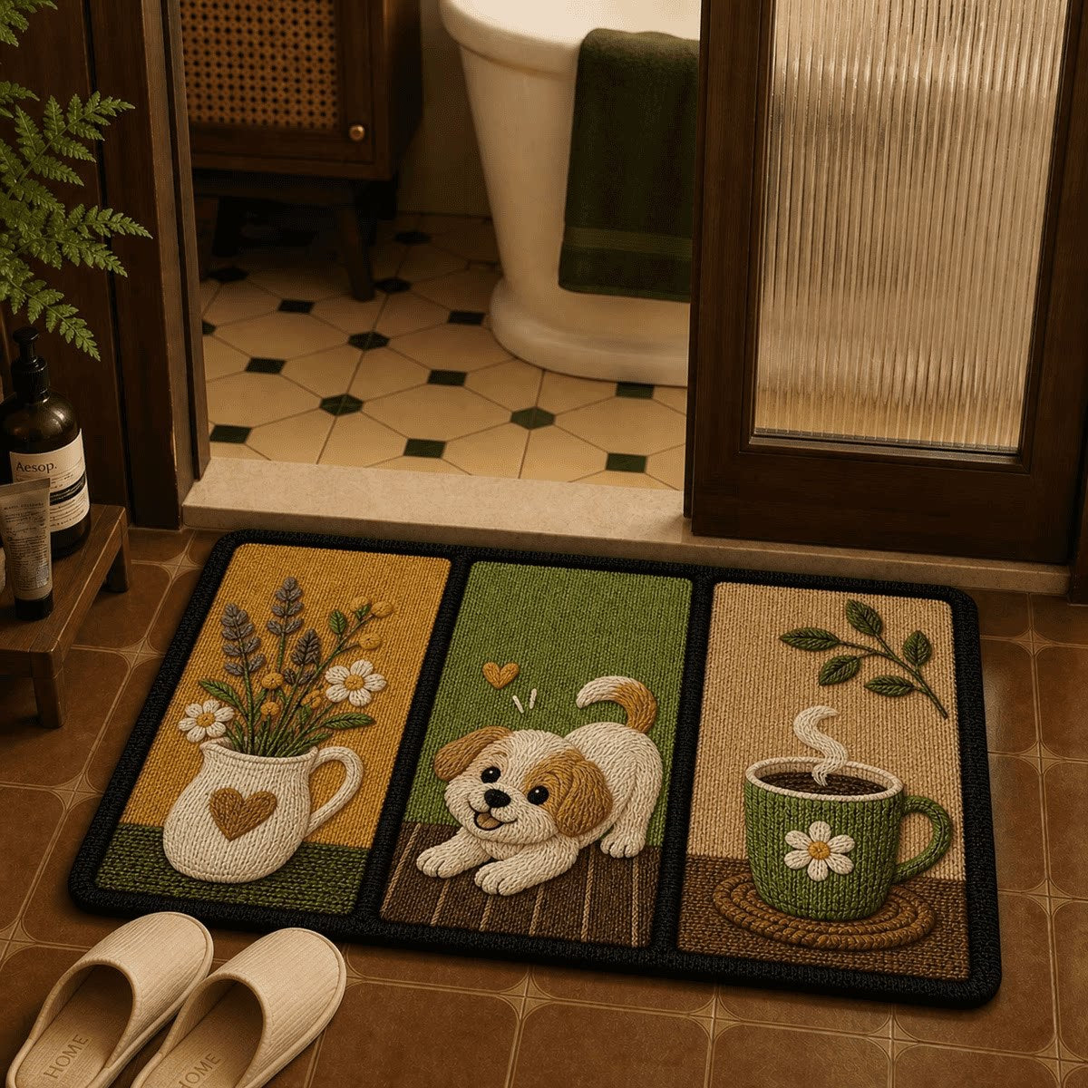 Dekorative Hunde-Themen-Bodenmatte