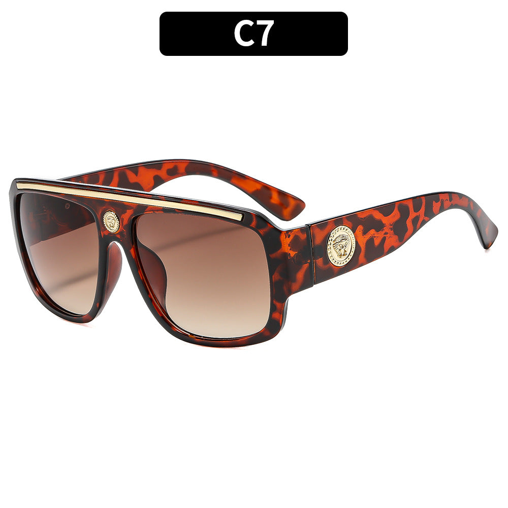 Trendy geometrische übergroße Sonnenbrille