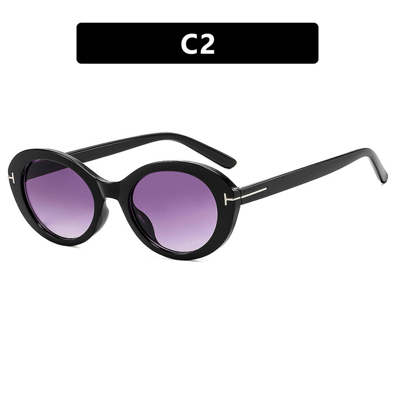 Damen modische Sonnenbrille mit innovativem ovalen Rahmen und UV-Schutz Brehn