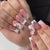 Blumenverzierte Press-On-Nagelspitzen Brehn