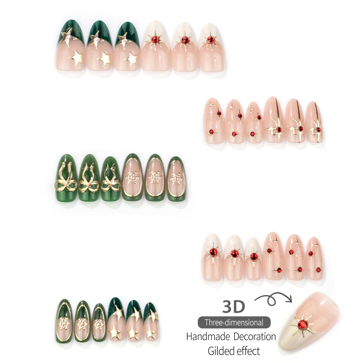 Urlaubs-Themen Glamouröse Press-On Nagelkunst Set