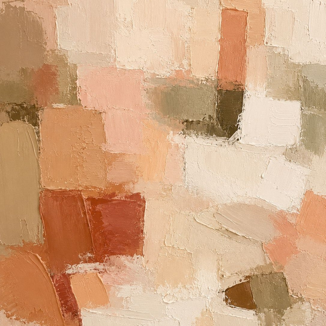 Abstraktes Texturiertes Leinwandkunstwerk für Zuhause